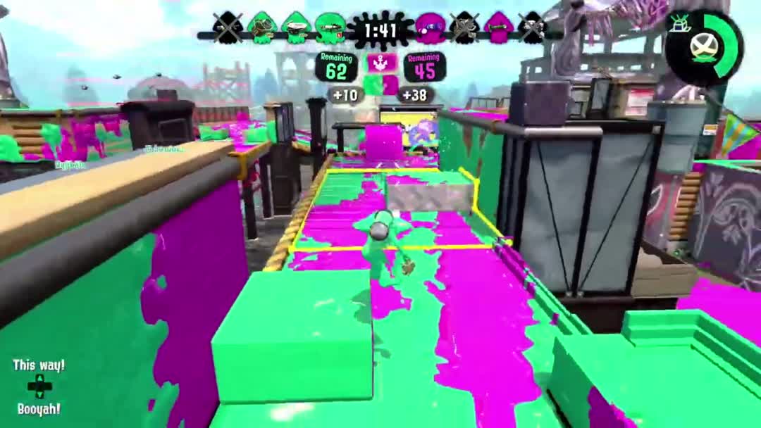 In Splatoon 2, the player becomes invisible after disconnection.

