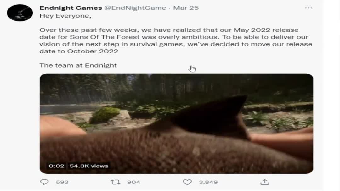 Sons Of The Forest Latest Release Date

